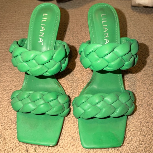 Liliana Shoes - Liliana Vibrant Green Braided Sandals